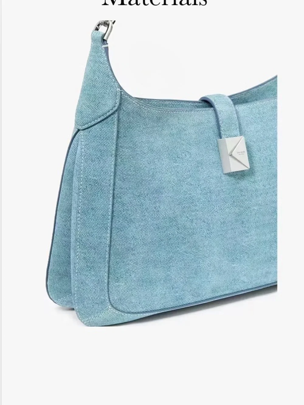 Kate Spade New York Deco Denim Suede Hobo Crossbody NWT